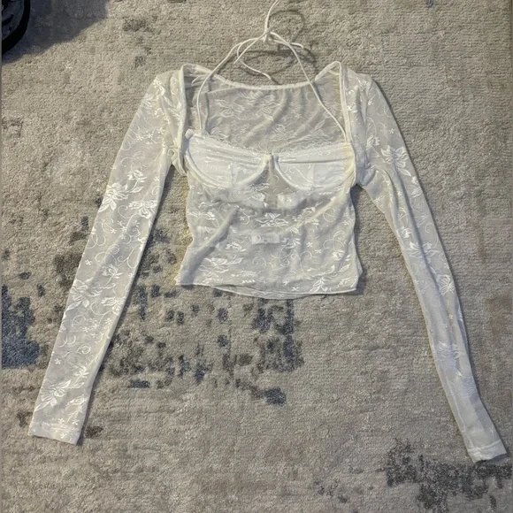 Outcast Selene White long sleeve top and skirt size XS - Picture 5 of 13